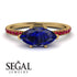 Marqise Sapphire Engagement Ring - Lola No. 58