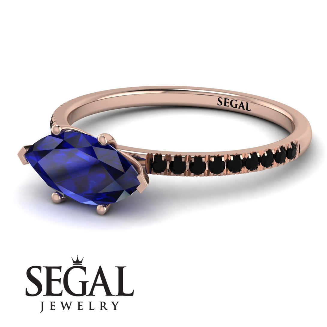 Marqise Sapphire Engagement Ring - Lola No. 44