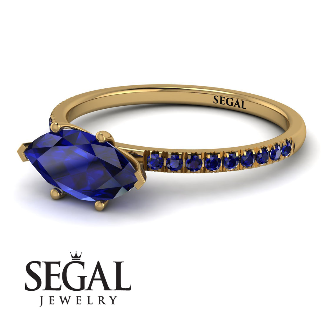 Marqise Sapphire Engagement Ring - Lola No. 73