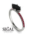 Marqise Black Diamond Engagement Ring - Lola No. 54 image 2