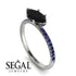Marqise Black Diamond Engagement Ring - Lola No. 69 image 2