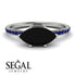 Marqise Black Diamond Engagement Ring - Lola No. 69 image 10