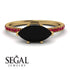 Marqise Black Diamond Engagement Ring - Lola No. 52 image 10