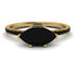 Marqise Black Diamond Engagement Ring - Lola No. 37
