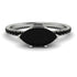 Marqise Black Diamond Engagement Ring - Lola No. 39