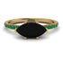 Marqise Black Diamond Engagement Ring - Lola No. 22