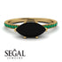 Marqise Black Diamond Engagement Ring - Lola No. 22