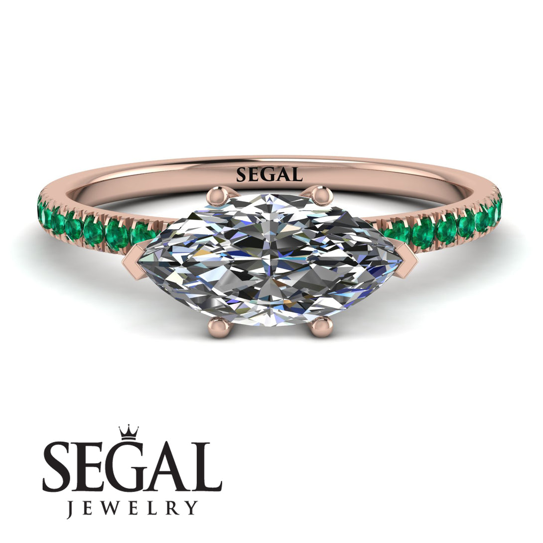 Marqise Diamond Engagement Ring - Lola No. 17