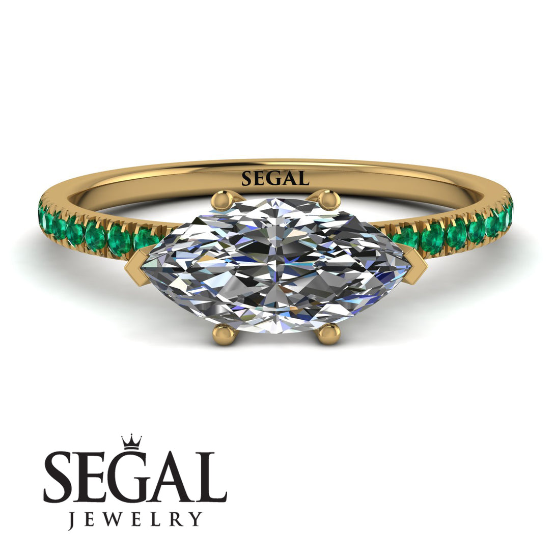 Marqise Diamond Engagement Ring - Lola No. 16