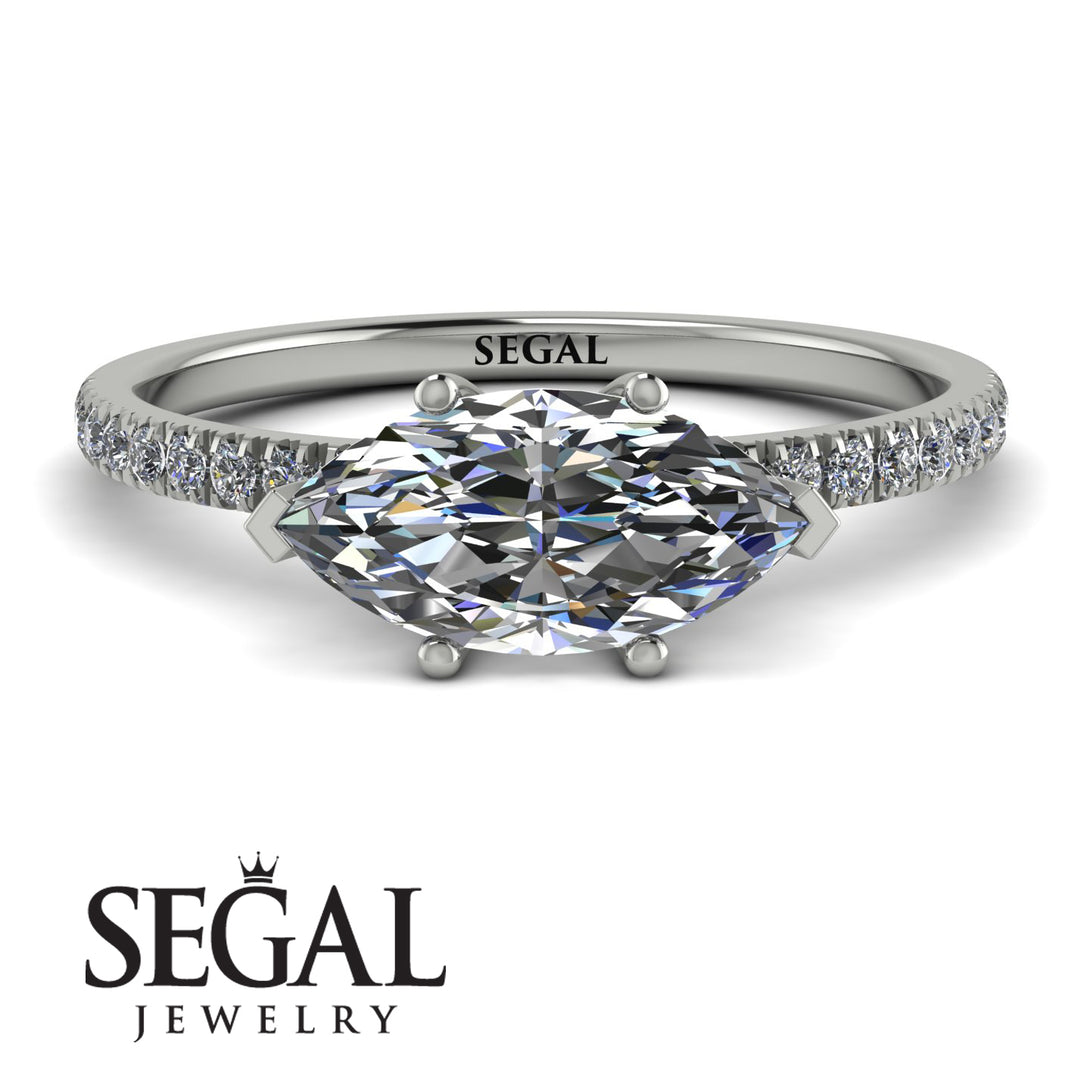 Marqise Diamond Engagement Ring - Lola No. 3