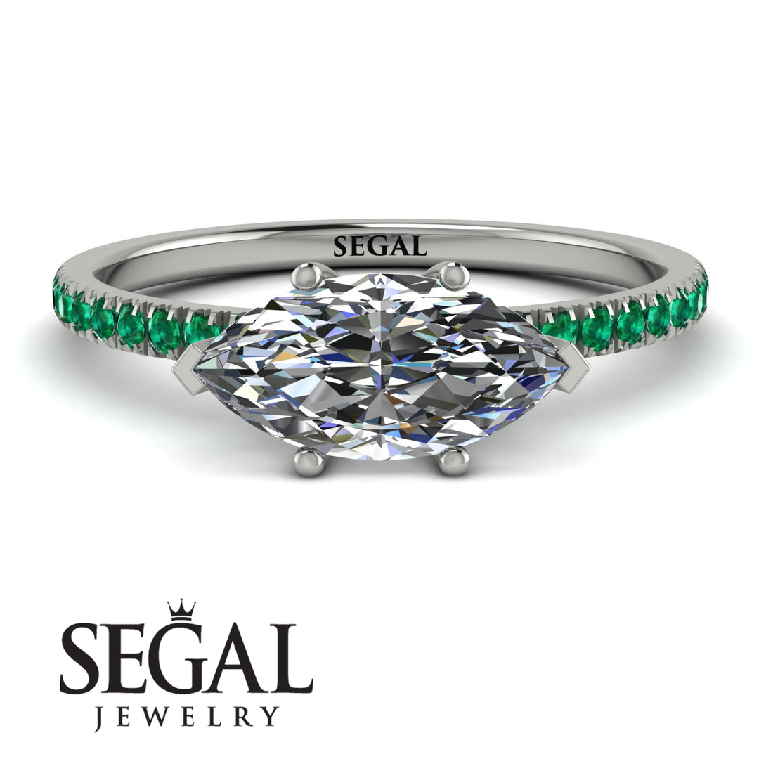 Marqise Diamond Engagement Ring - Lola No. 18