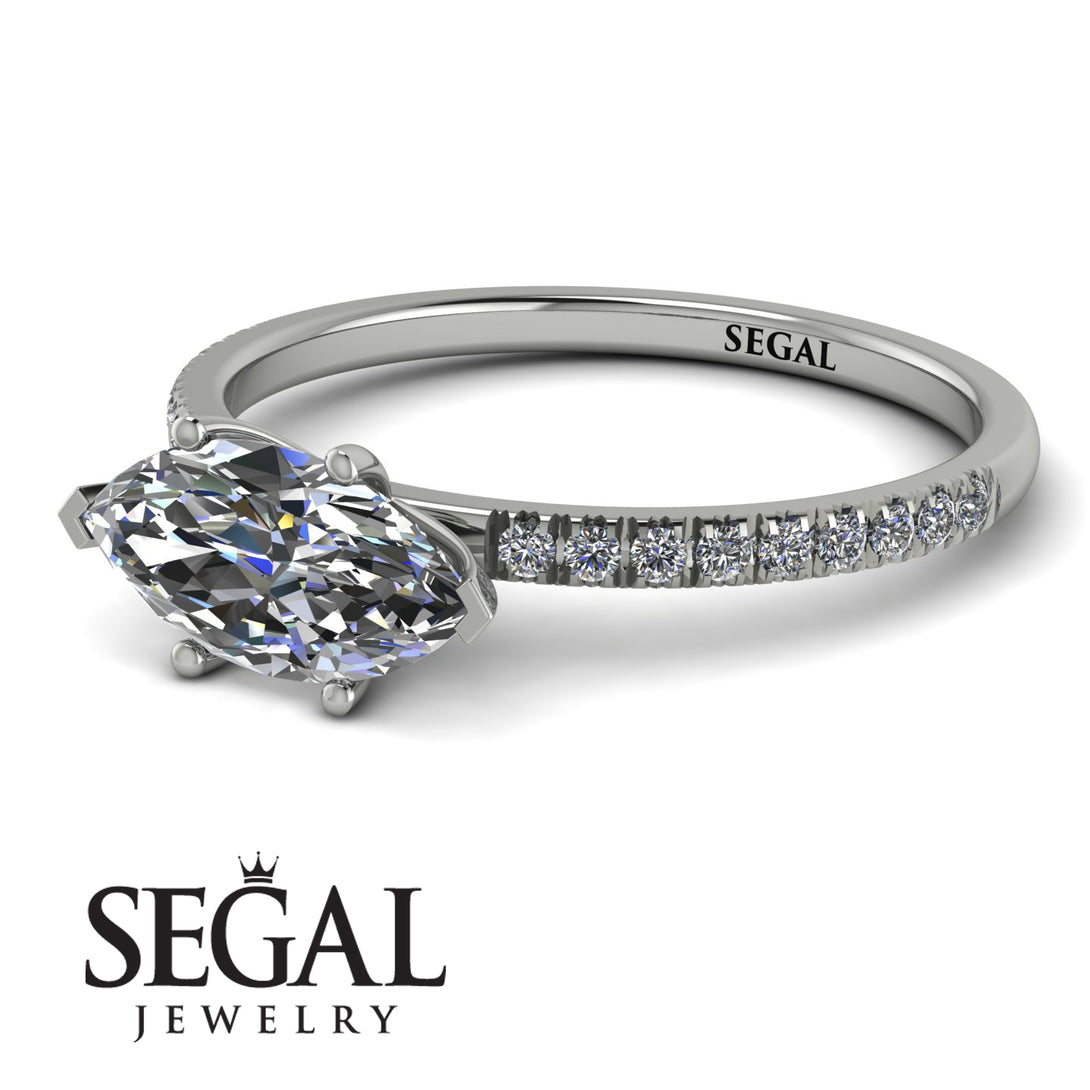 Marqise Diamond Engagement Ring - Lola No. 3