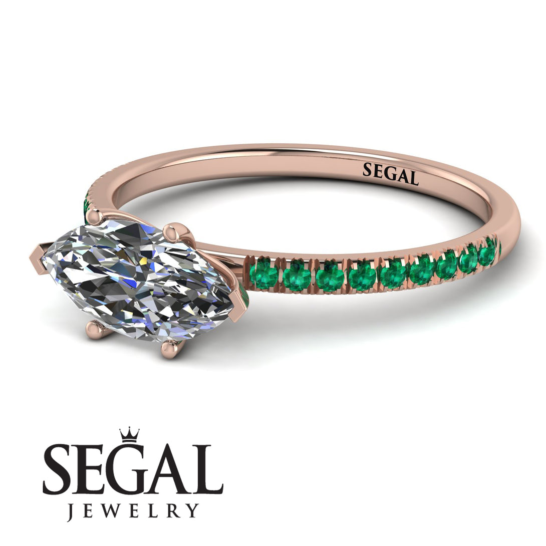 Marqise Diamond Engagement Ring - Lola No. 17