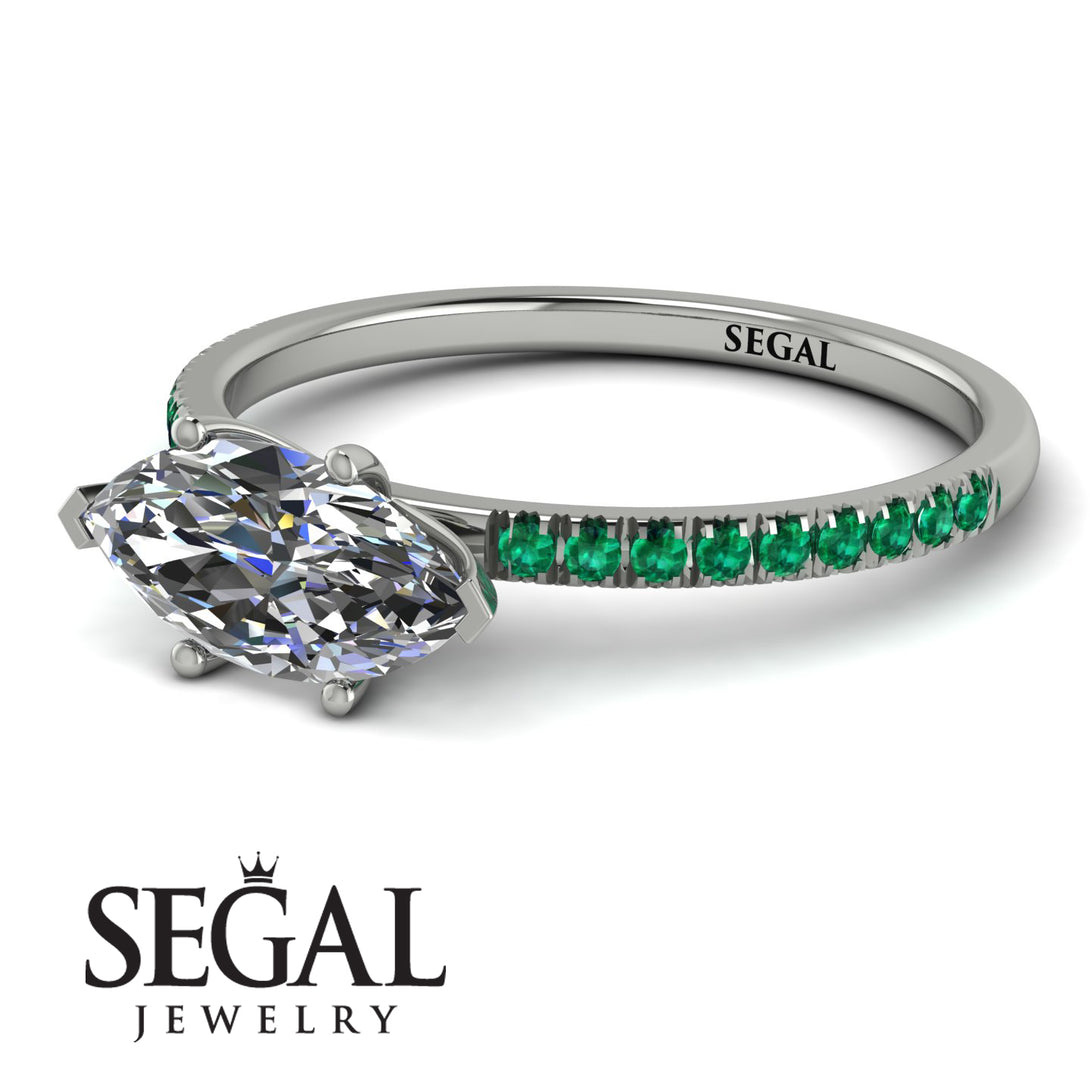 Marqise Diamond Engagement Ring - Lola No. 18