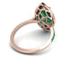 Gorgeous Marquise Cut Emerald Pave Engagement Ring With Hidden Stone - Miriam No. 20
