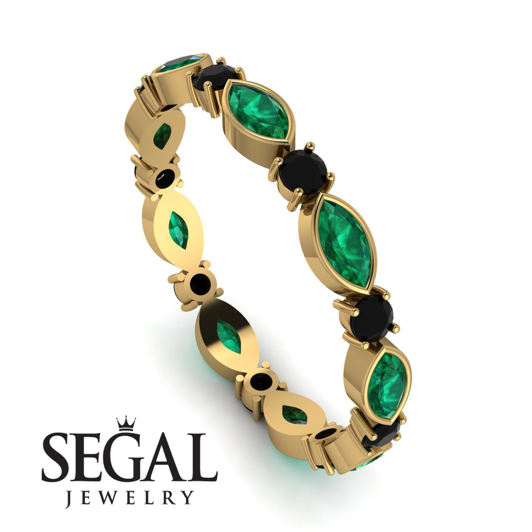 Marquise Emerald Eternity Band - Cecilia No. 34