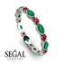 Marquise Emerald Eternity Band - Cecilia No. 51