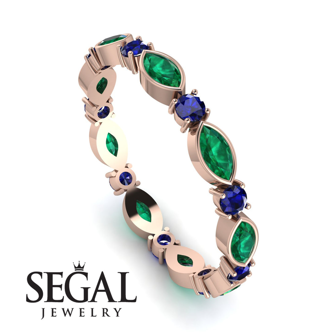 Marquise Emerald Eternity Band - Cecilia No. 65