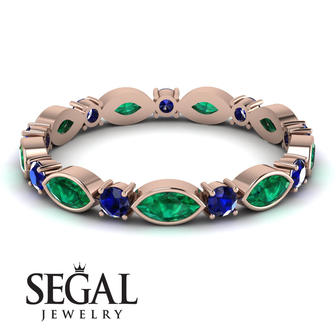 Marquise Emerald Eternity Band - Cecilia No. 65