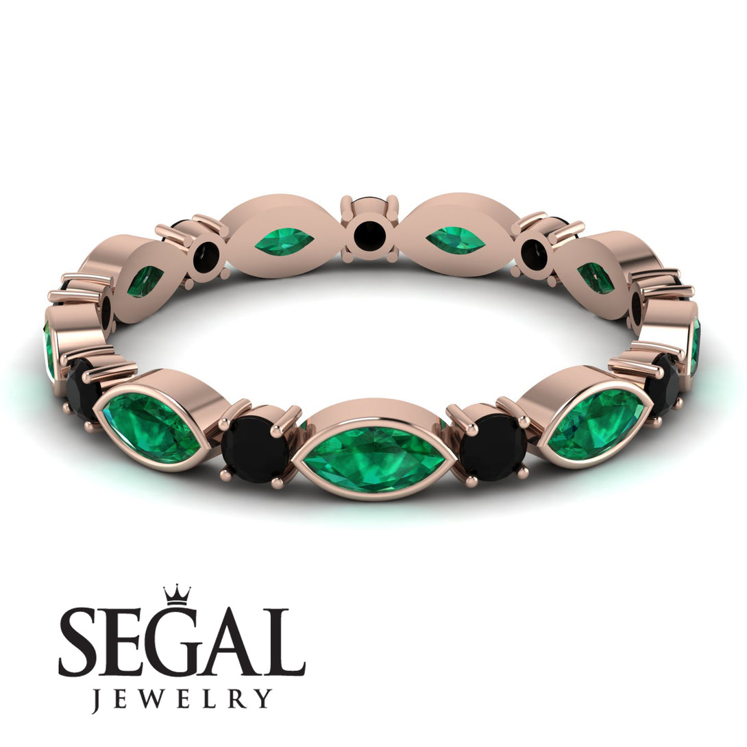 Marquise Emerald Eternity Band - Cecilia No. 35