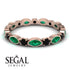 Marquise Emerald Eternity Band - Cecilia No. 35 image 2