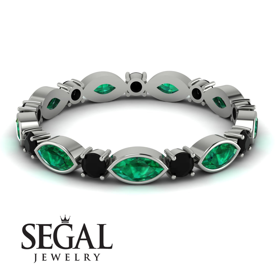 Marquise Emerald Eternity Band - Cecilia No. 36