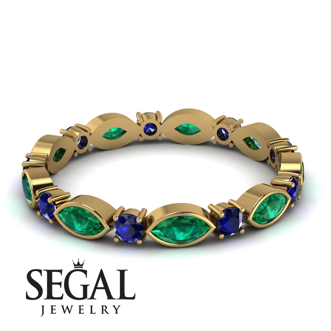Marquise Emerald Eternity Band - Cecilia No. 64