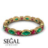 Marquise Emerald Eternity Band - Cecilia No. 49