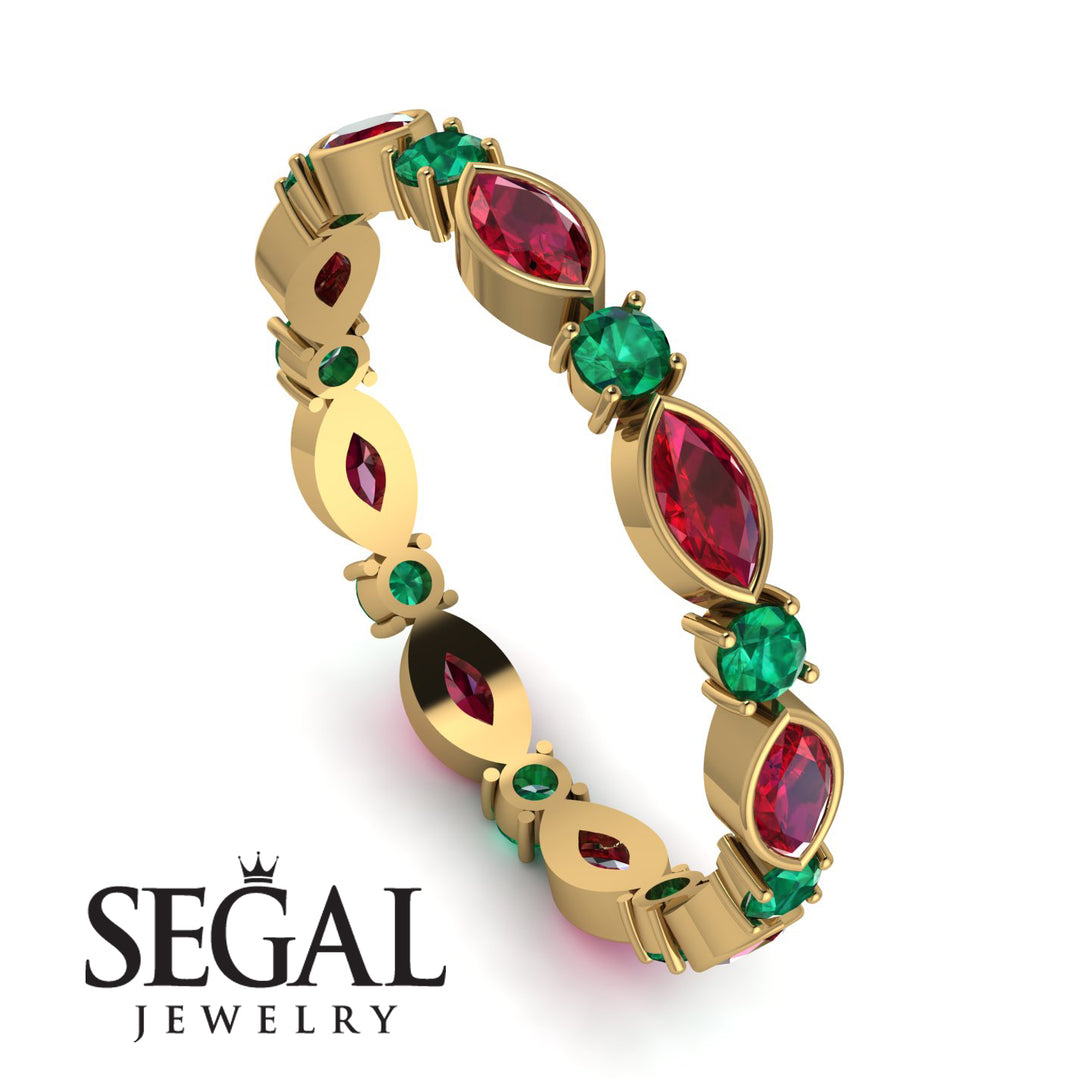 Marquise Ruby Eternity Band - Cecilia No. 25