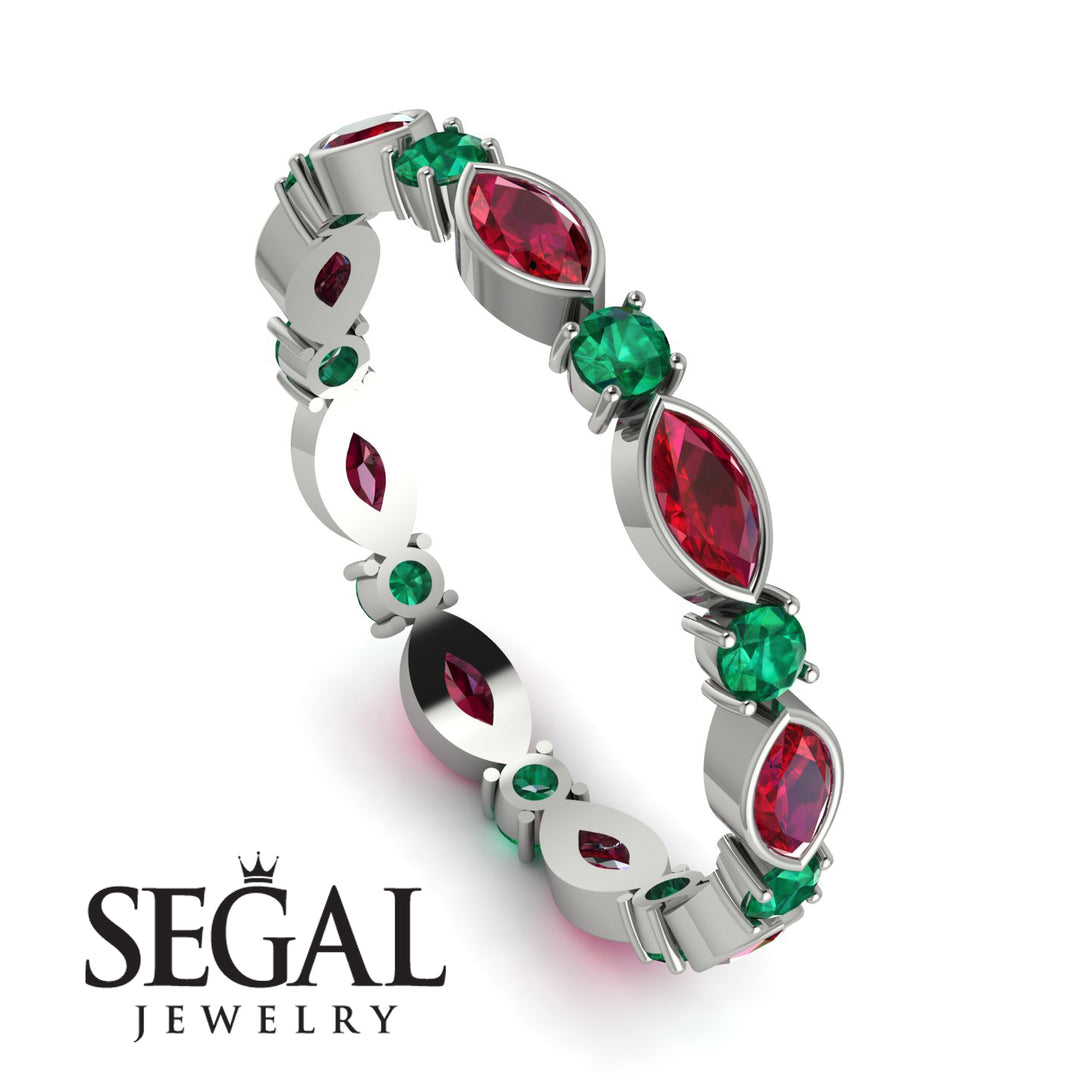 Marquise Ruby Eternity Band - Cecilia No. 27