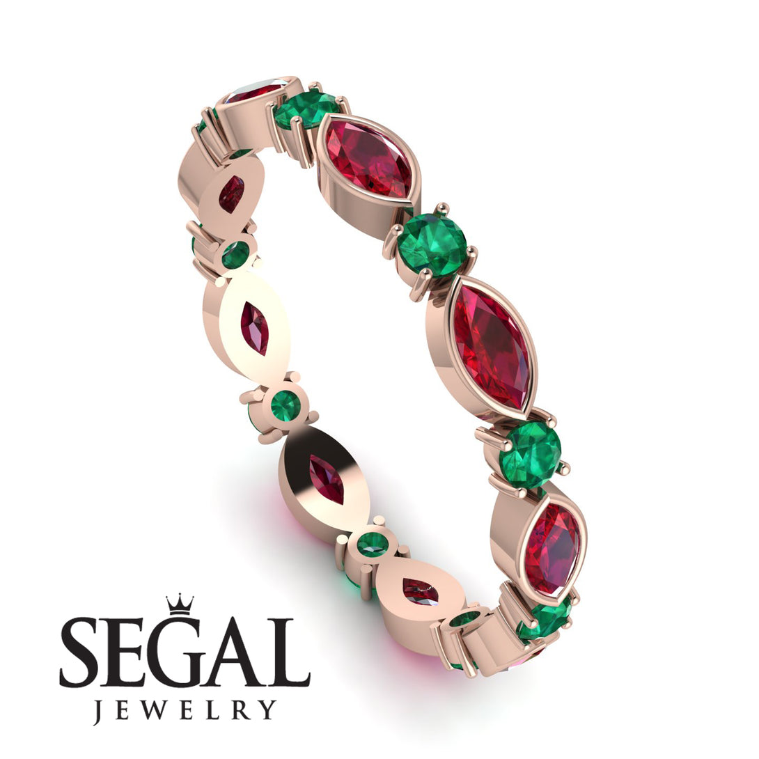 Marquise Ruby Eternity Band - Cecilia No. 26
