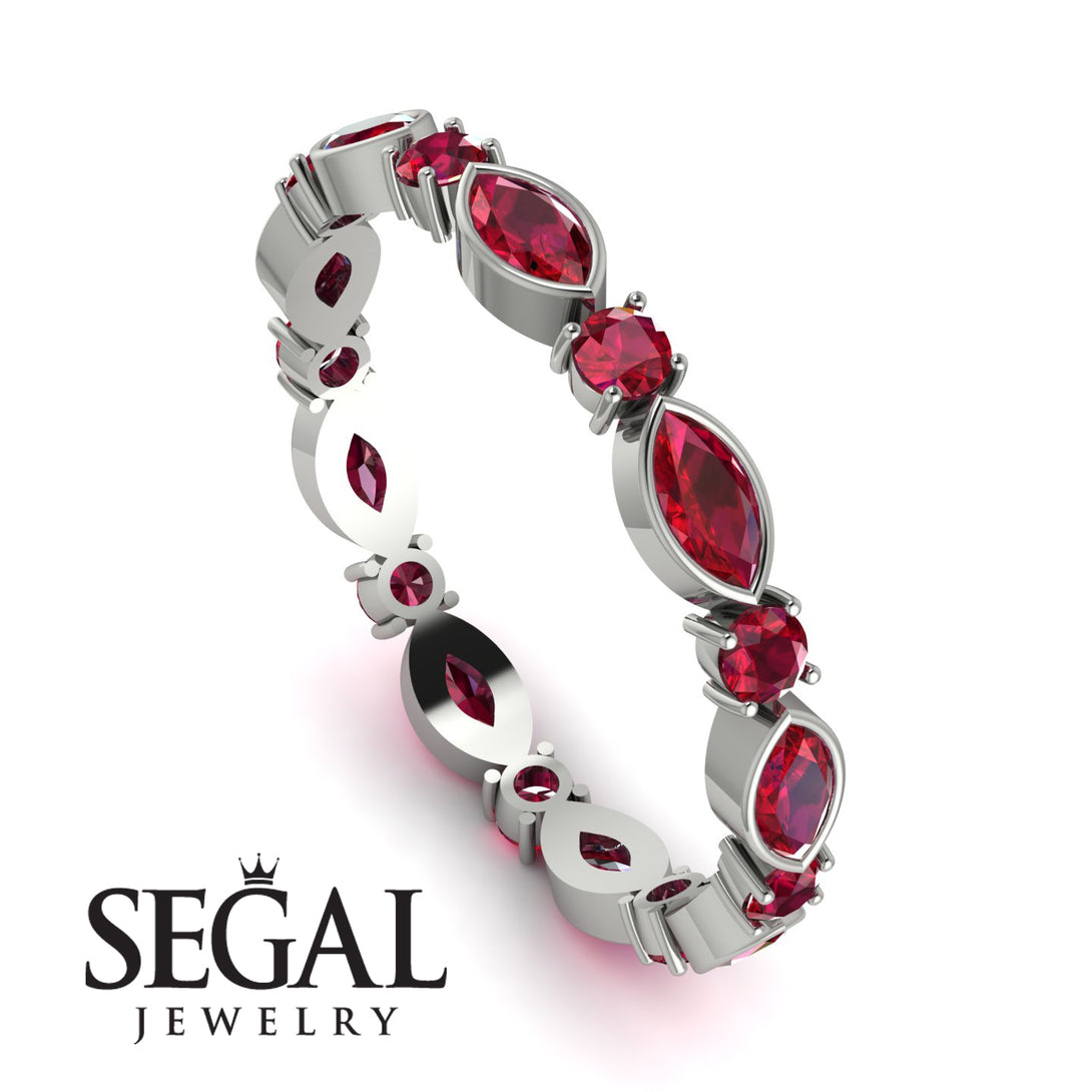 Marquise Ruby Eternity Band - Cecilia No. 57