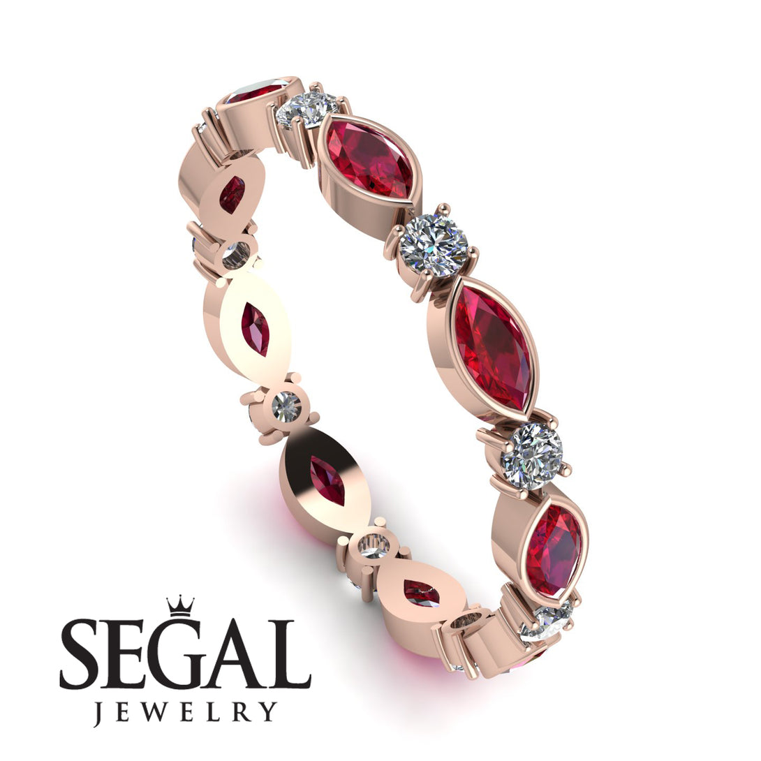 Marquise Ruby Eternity Band - Cecilia No. 11