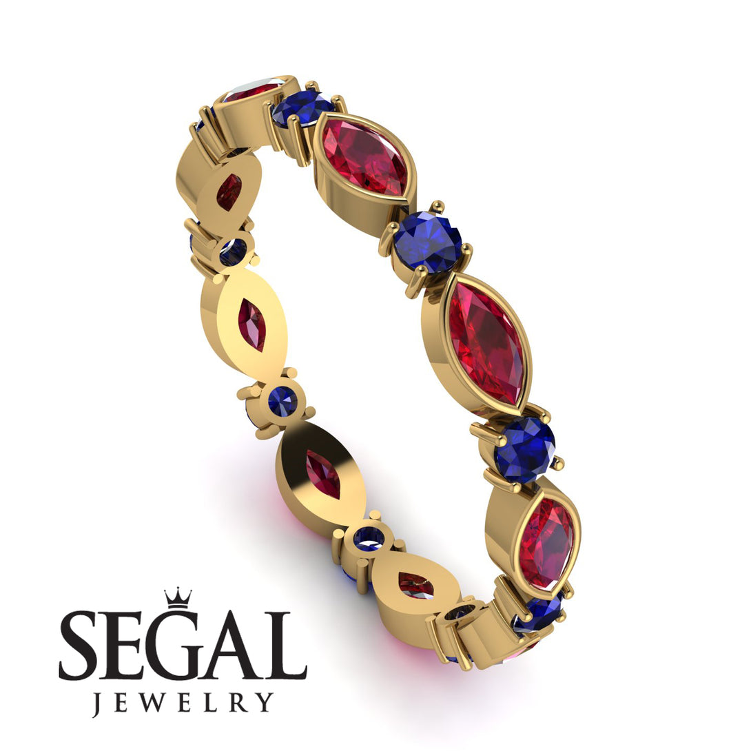 Marquise Ruby Eternity Band - Cecilia No. 70