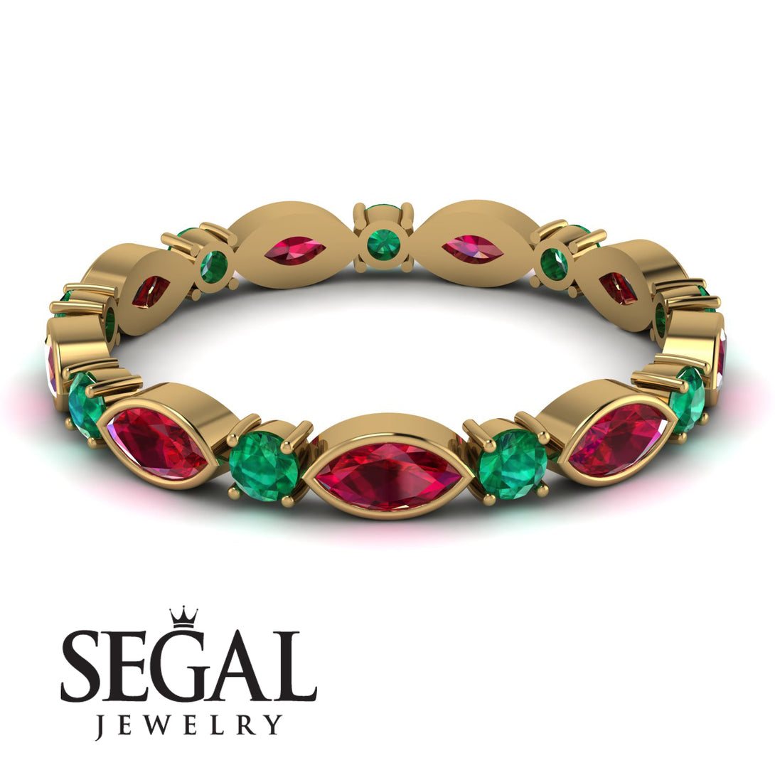 Marquise Ruby Eternity Band - Cecilia No. 25