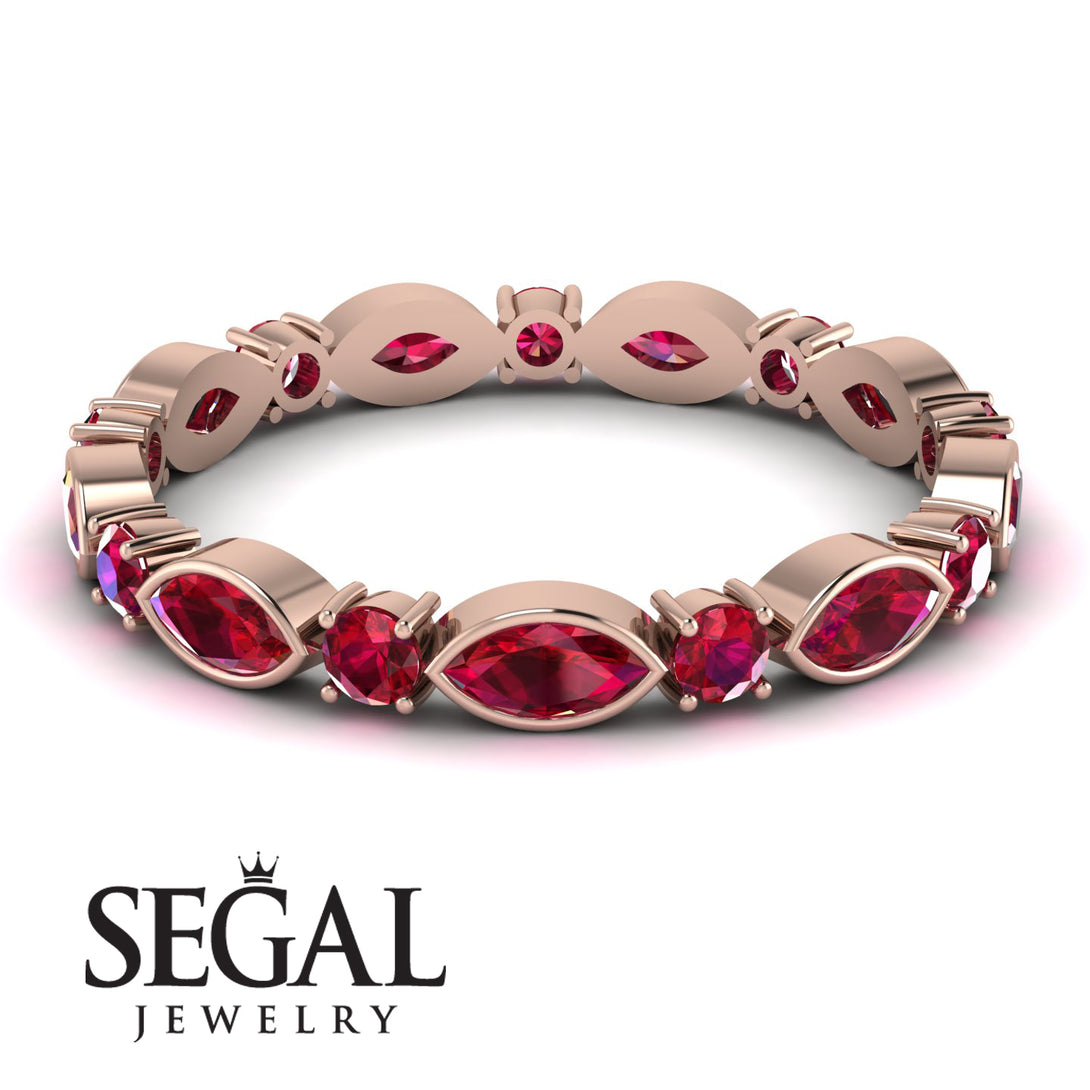 Marquise Ruby Eternity Band - Cecilia No. 56