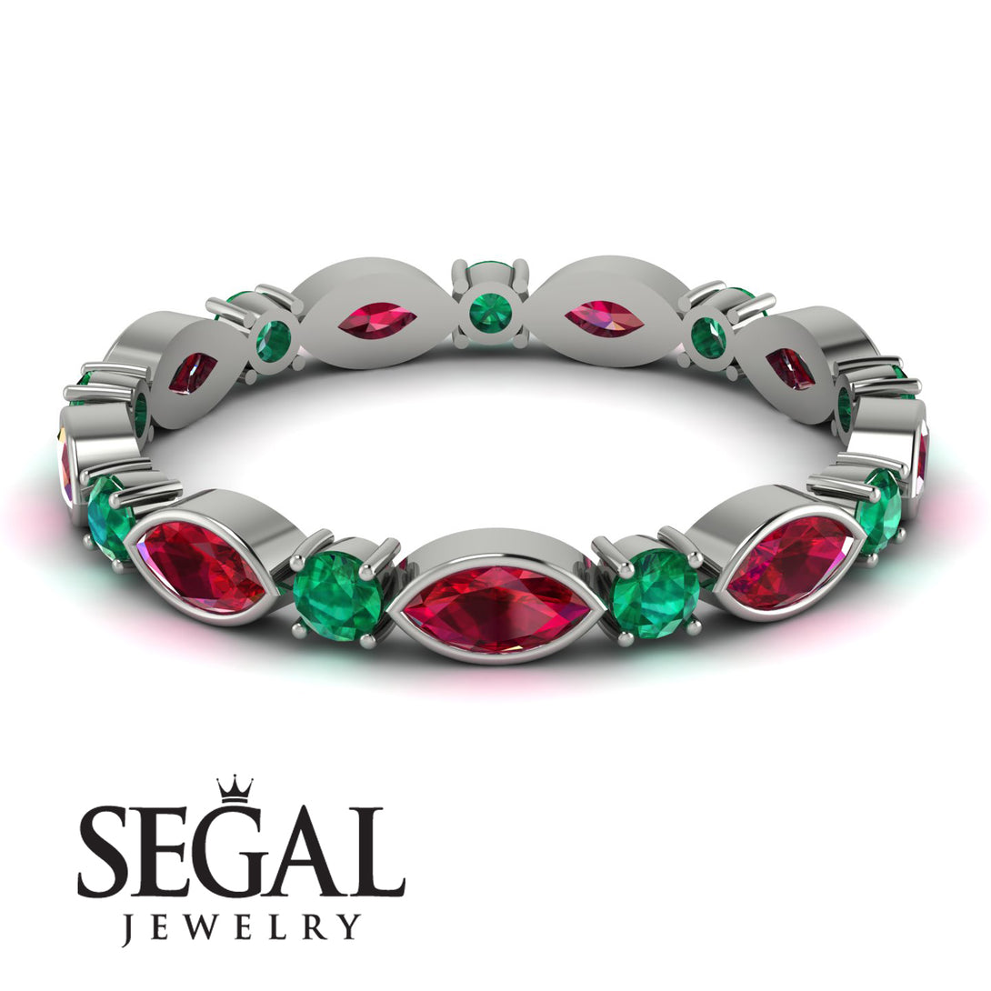 Marquise Ruby Eternity Band - Cecilia No. 27