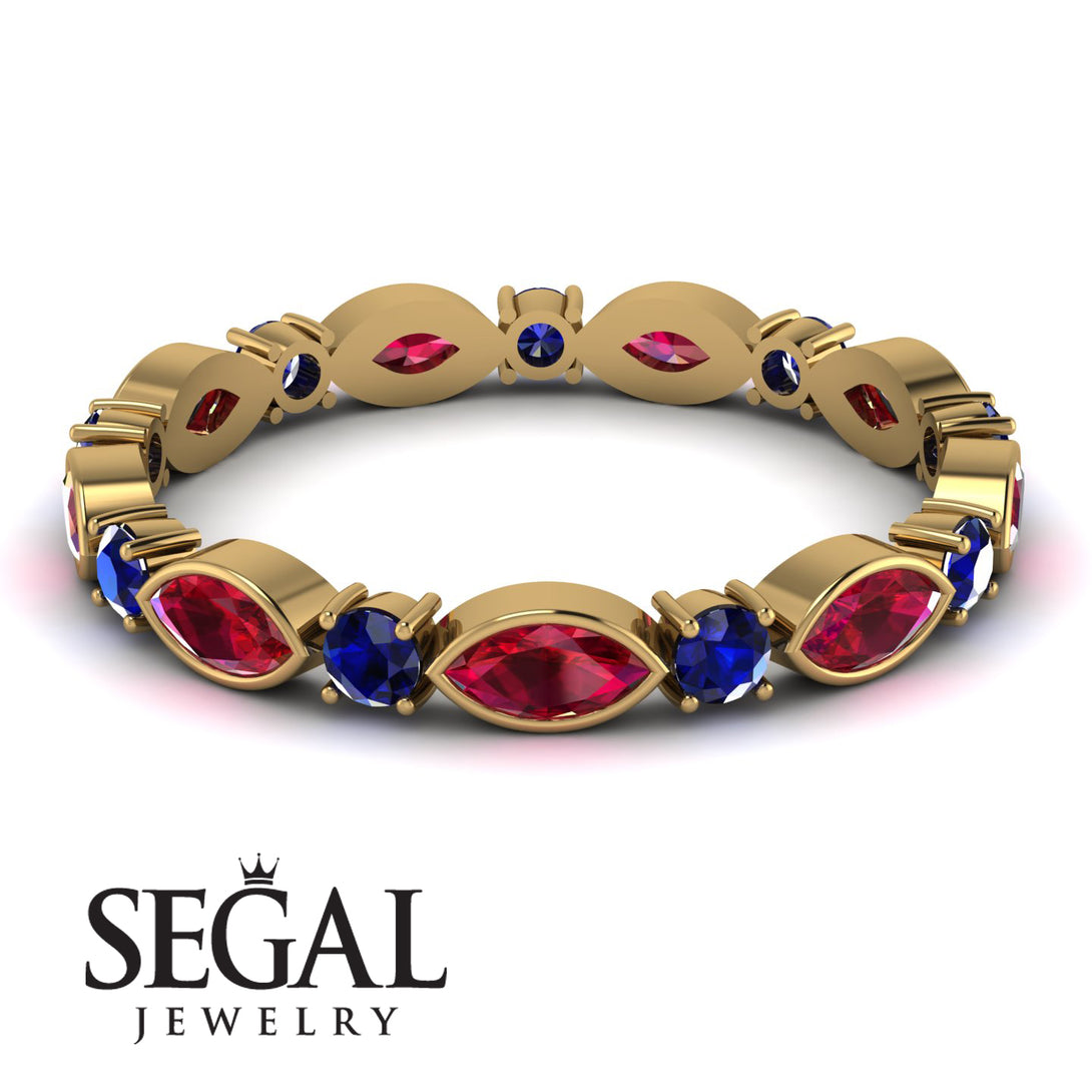 Marquise Ruby Eternity Band - Cecilia No. 70