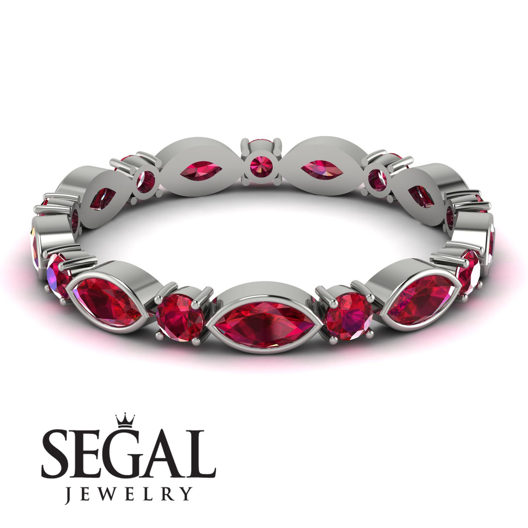 Marquise Ruby Eternity Band - Cecilia No. 57