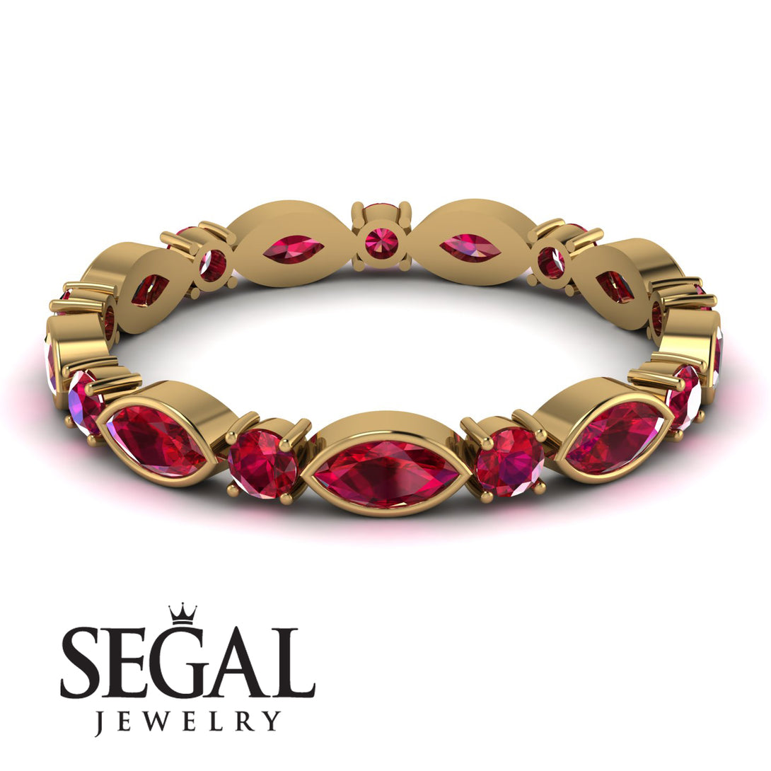 Marquise Ruby Eternity Band - Cecilia No. 55