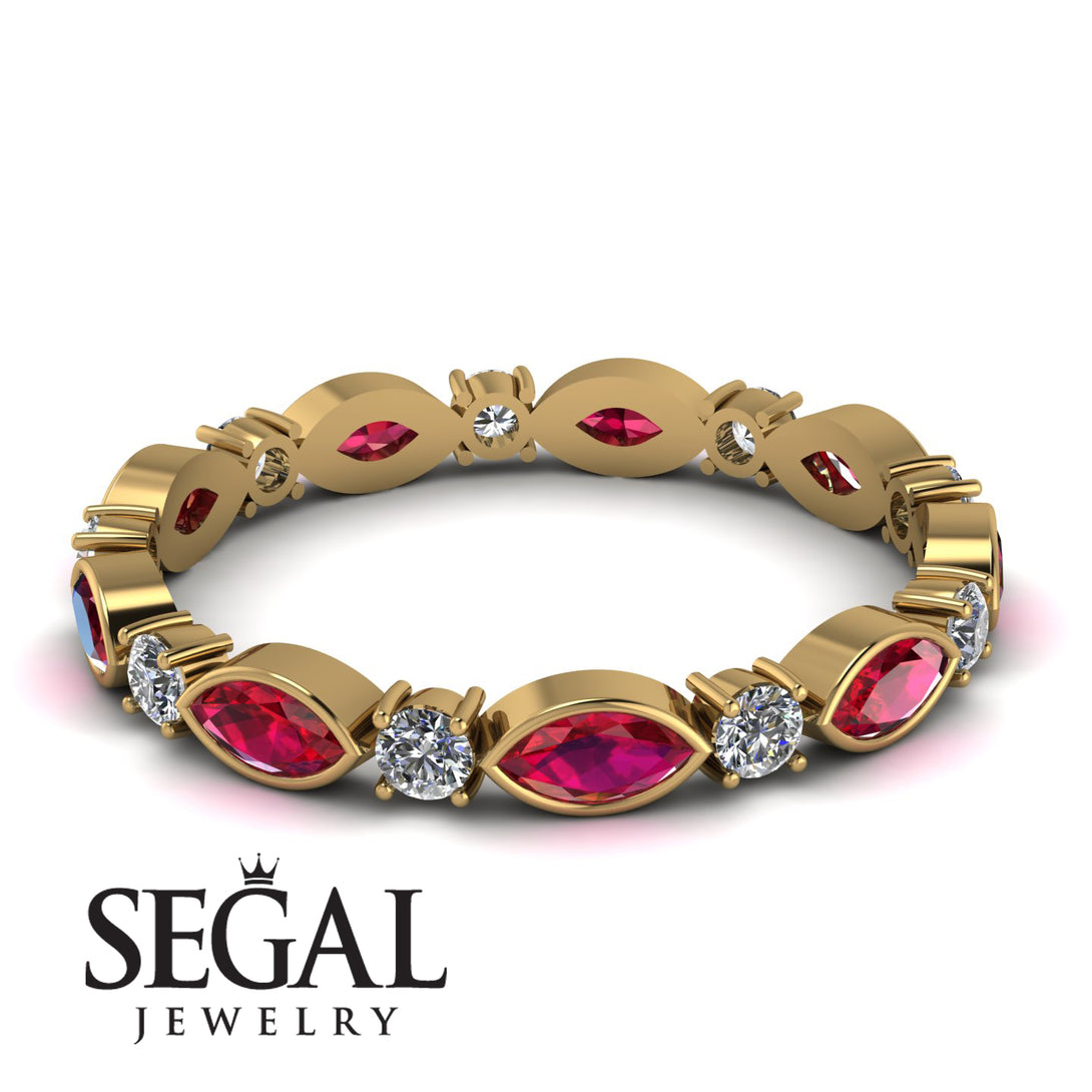 Marquise Ruby Eternity Band - Cecilia No. 10
