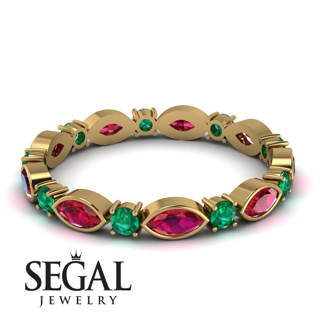 Marquise Ruby Eternity Band - Cecilia No. 25