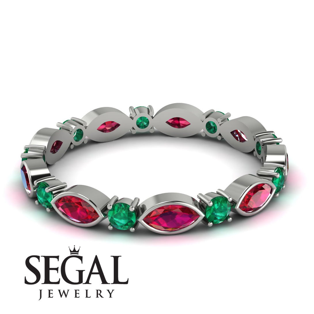 Marquise Ruby Eternity Band - Cecilia No. 27