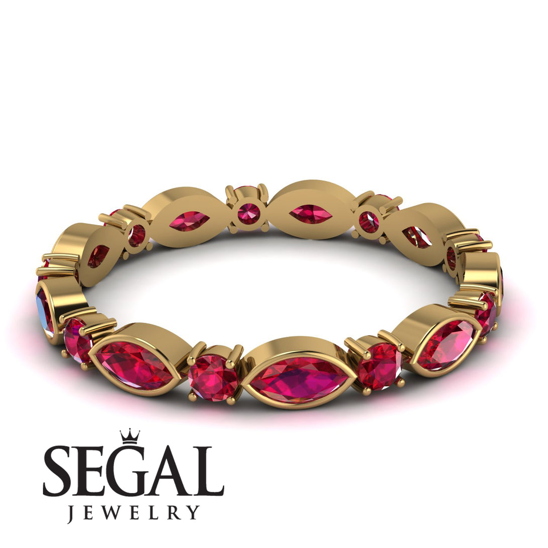 Marquise Ruby Eternity Band - Cecilia No. 55