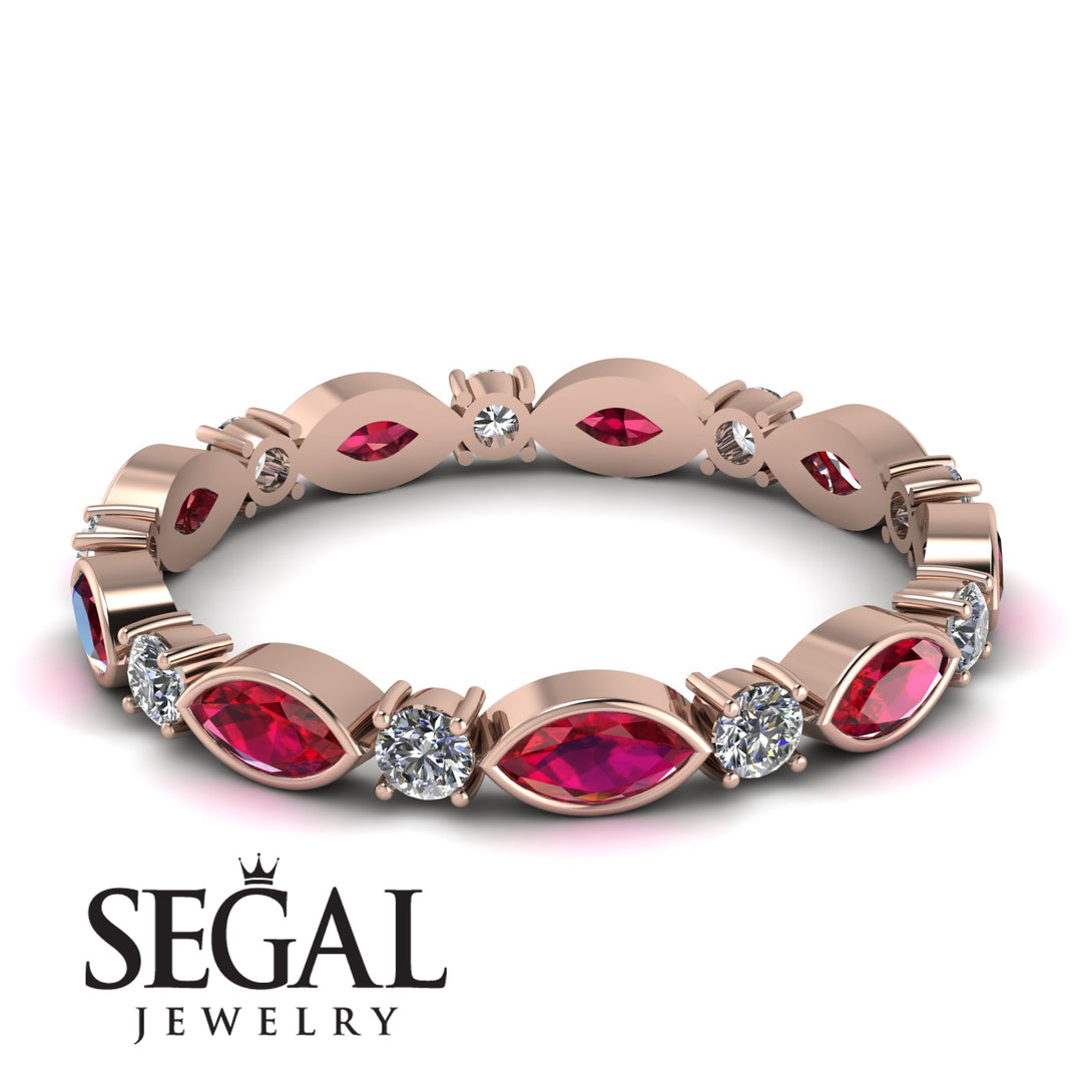 Marquise Ruby Eternity Band - Cecilia No. 11