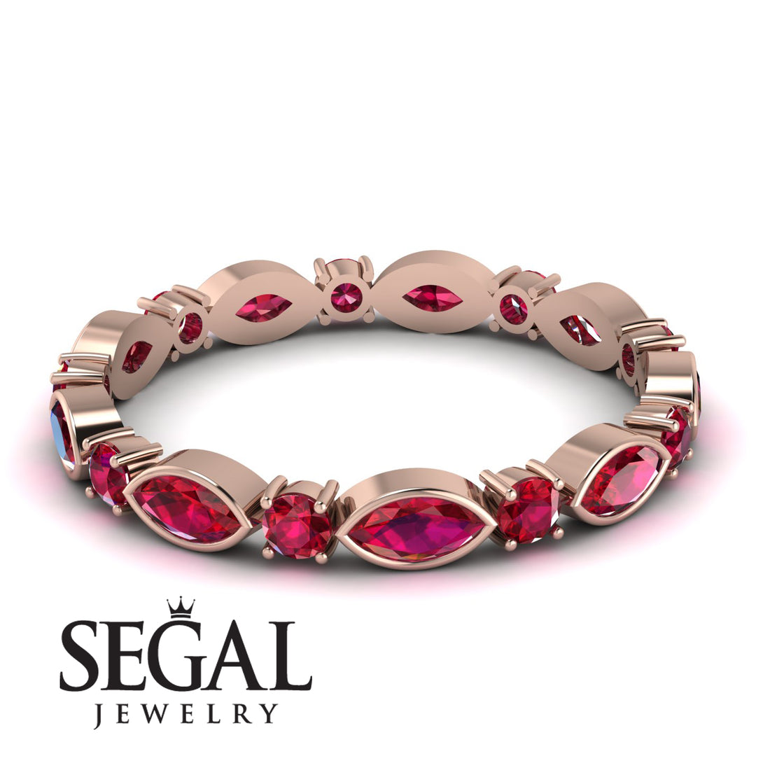 Marquise Ruby Eternity Band - Cecilia No. 56