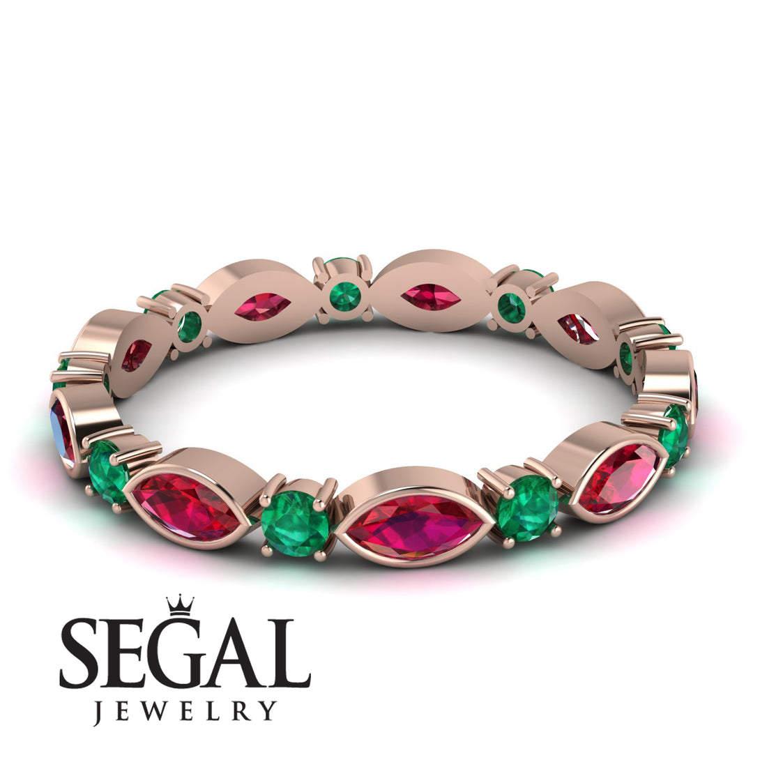 Marquise Ruby Eternity Band - Cecilia No. 26