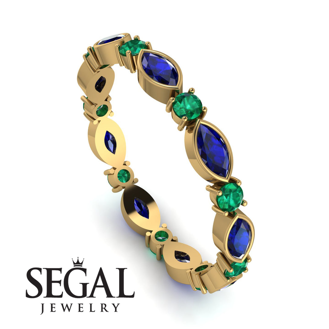 Marquise Sapphire Eternity Band - Cecilia No. 28