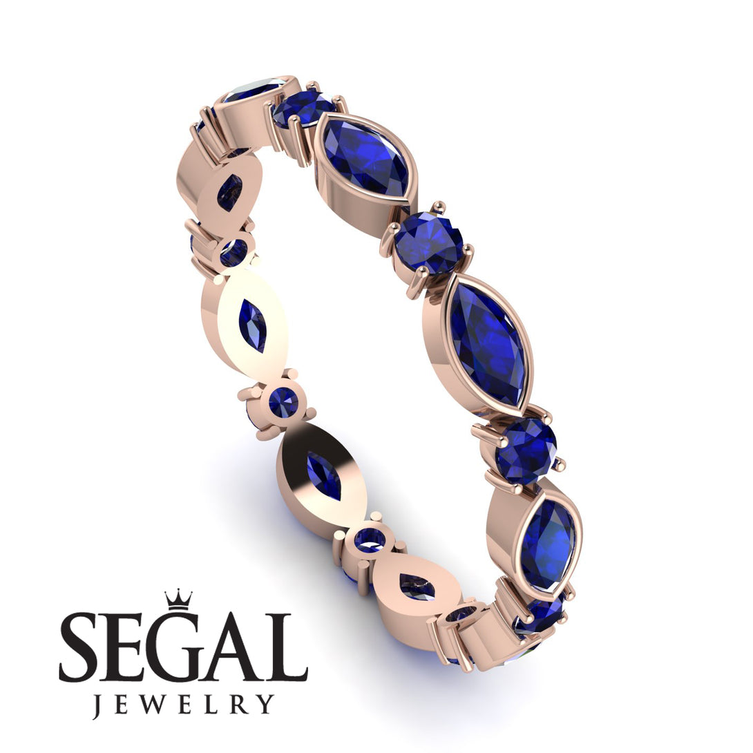 Marquise Sapphire Eternity Band - Cecilia No. 74