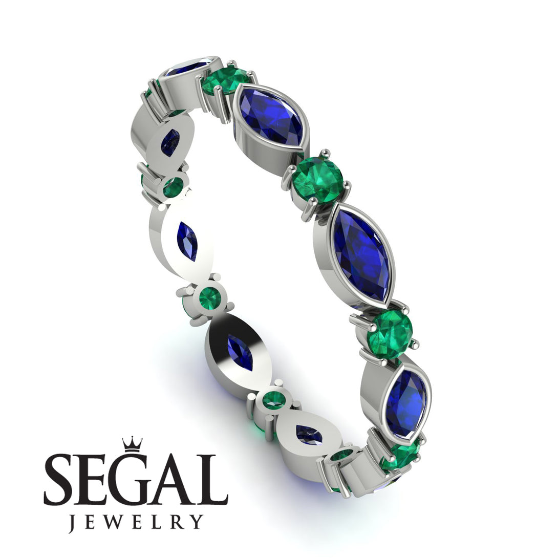 Marquise Sapphire Eternity Band - Cecilia No. 30